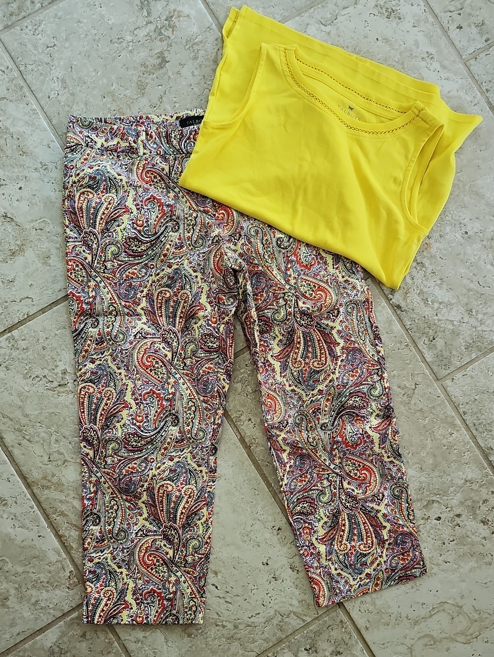 Talbots Paisley Cropped Pants